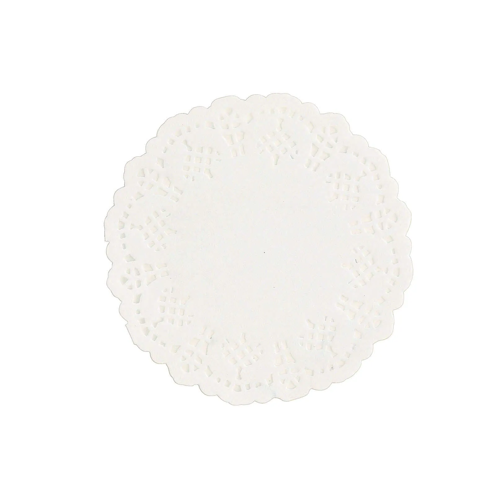 100 Pcs White Round Food Grade Paper Lace Doilies 4"