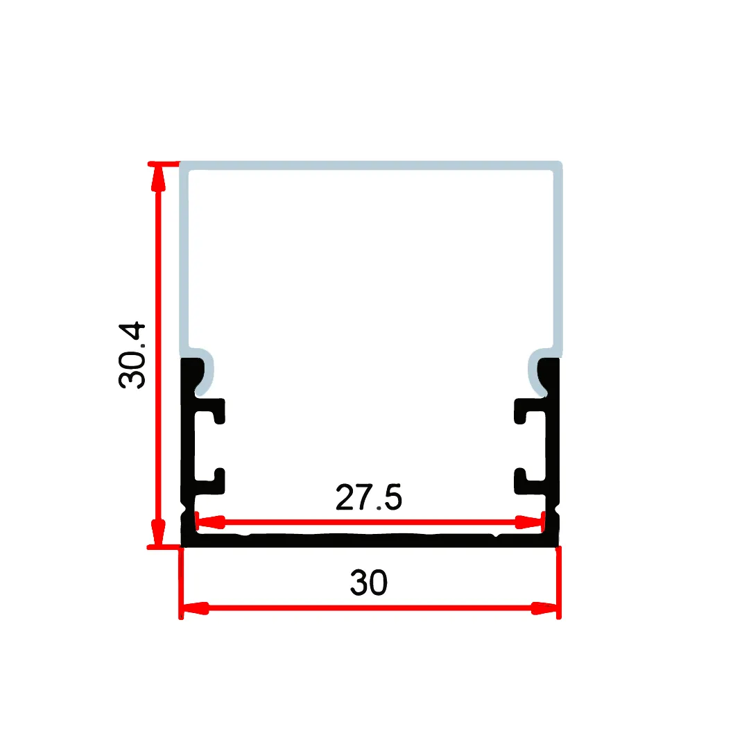 Aluminum Channel - MOSS-ALQ-3015 - White