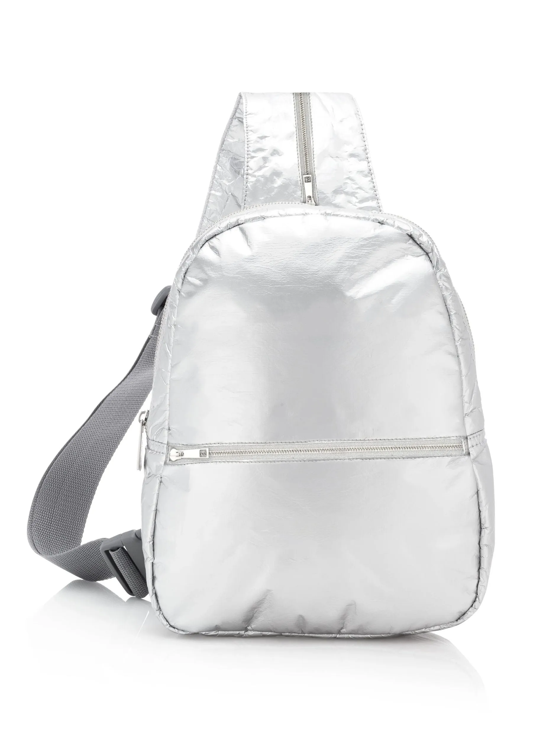 Backpack and Convertible Sling Bag in Silver