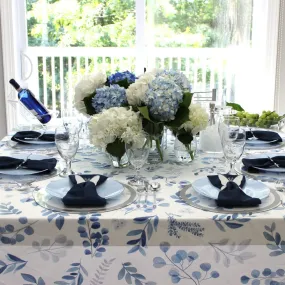 Blue & White Floral Tablescape