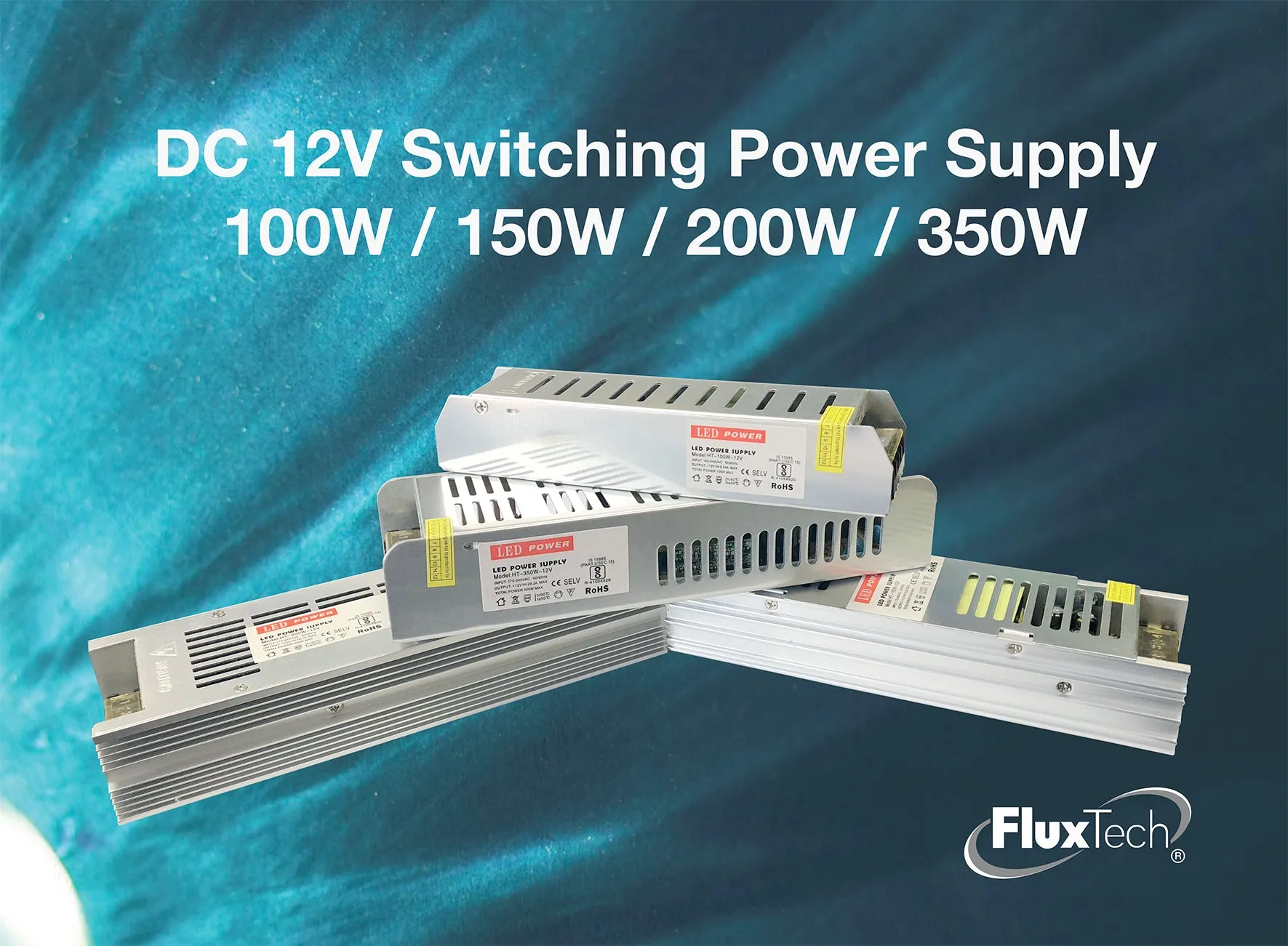 FluxTech - 12V DC Switching Power Supply Driver for LED Strips Light