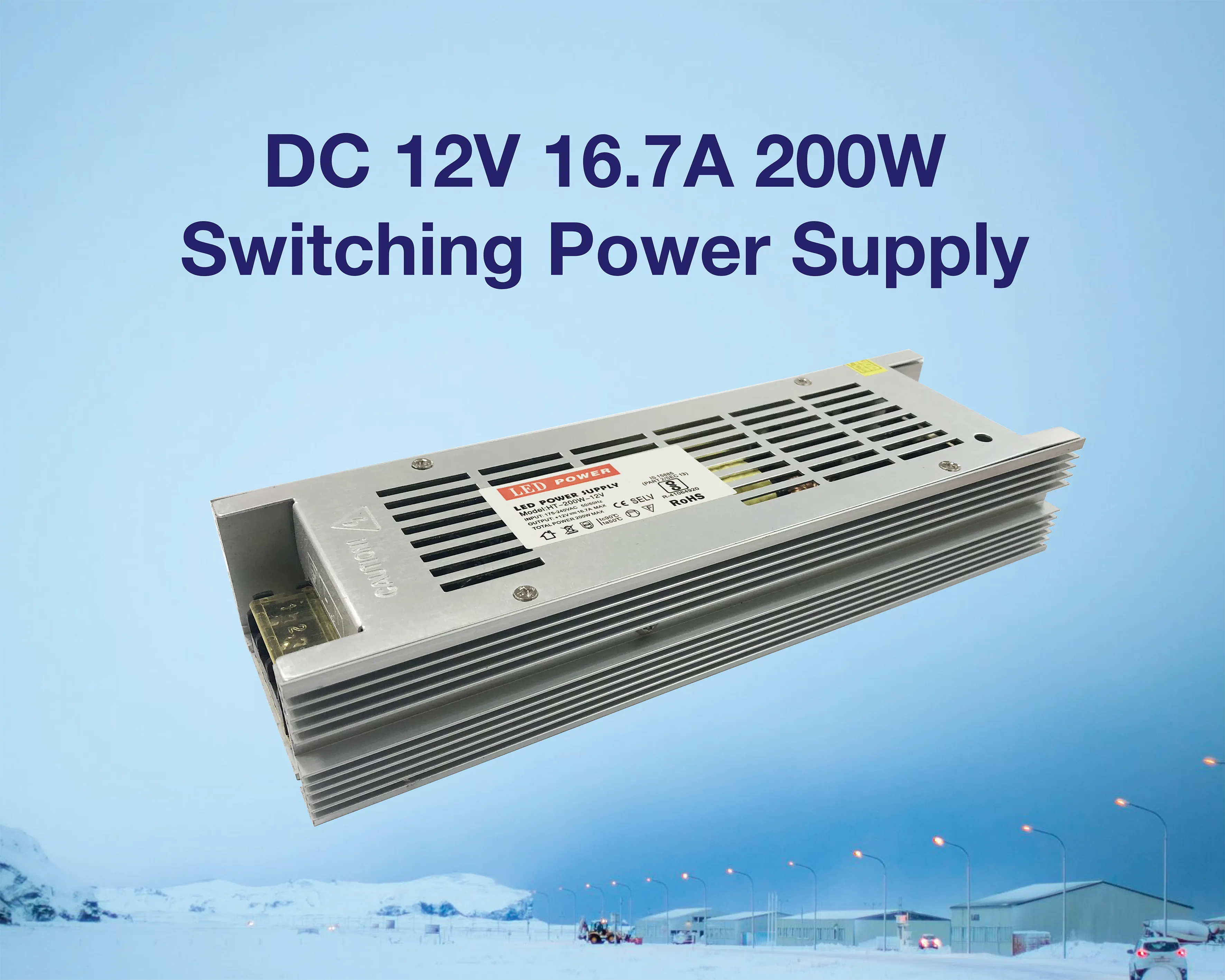 FluxTech - 12V DC Switching Power Supply Driver for LED Strips Light