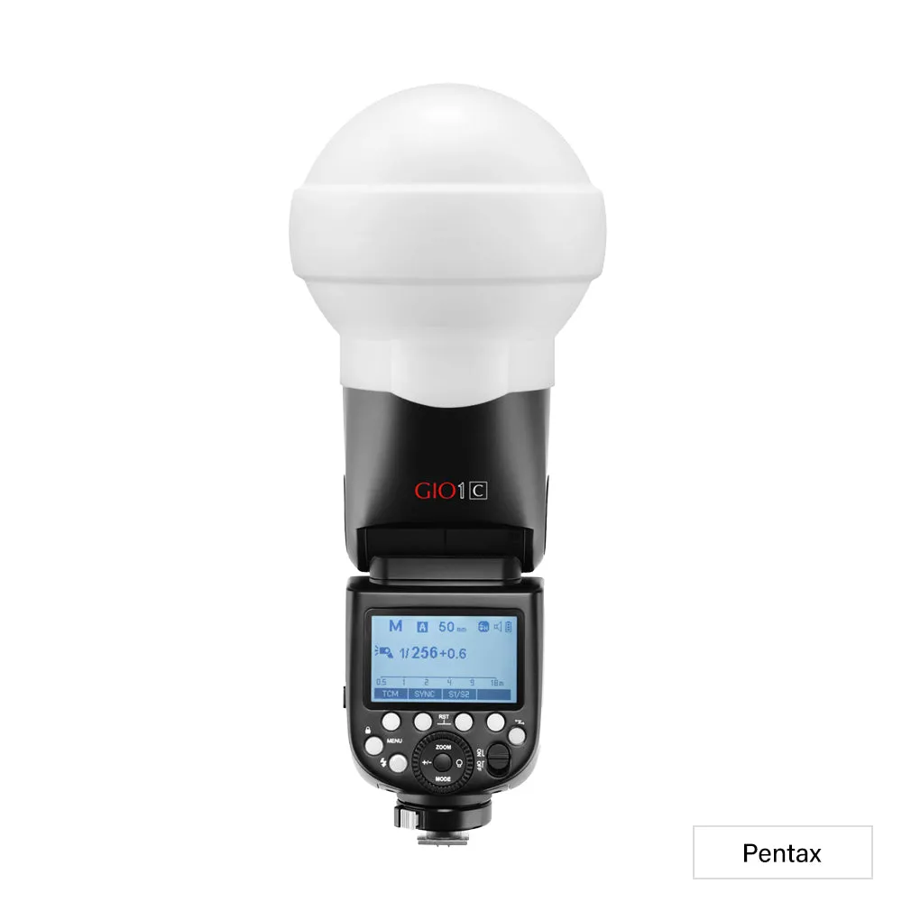 GIO1 Round Head On and Off Camera Speedlite & Diffuser Dome