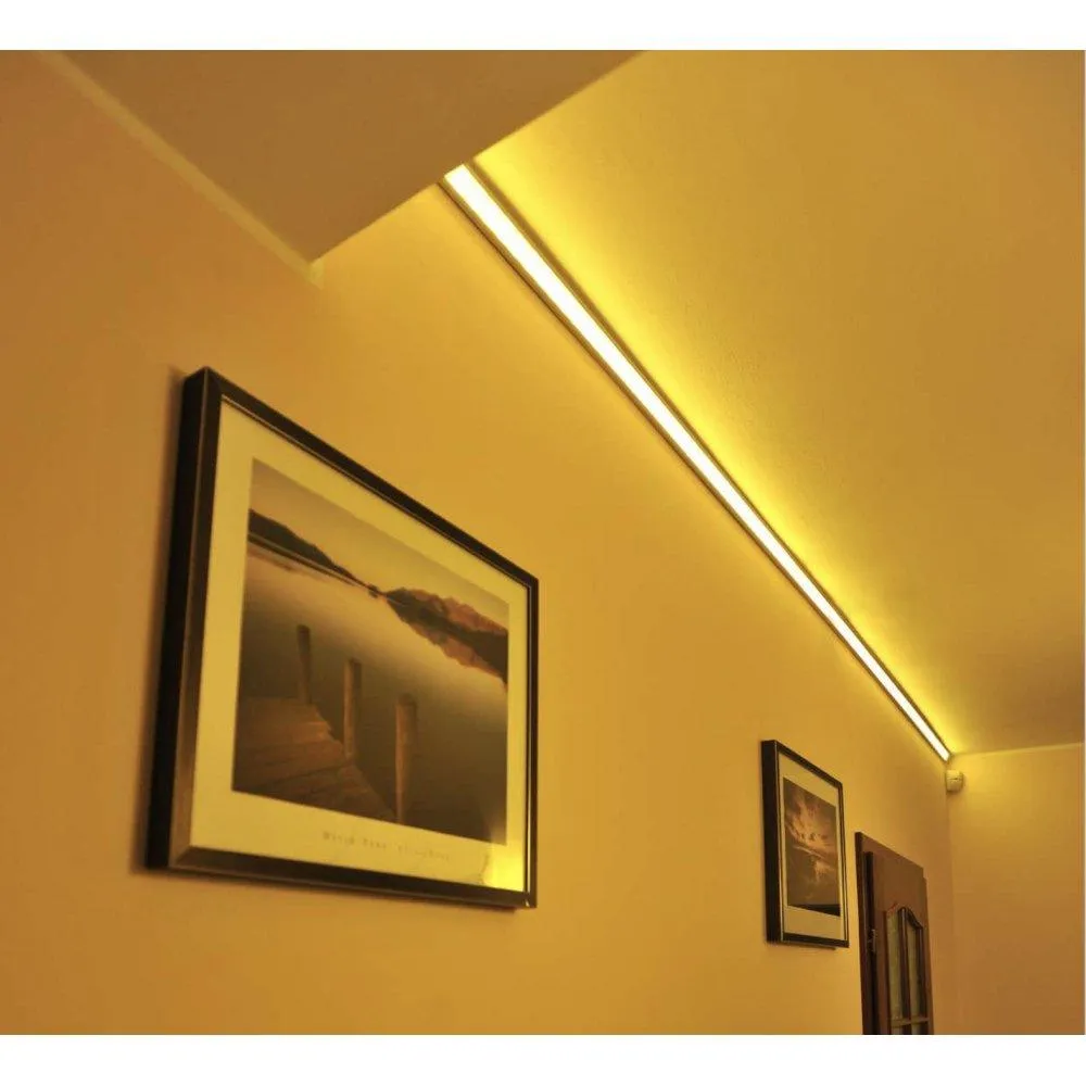 LED Strip Aluminium Corner Profile Black Milky Cover Channel 19x19mm