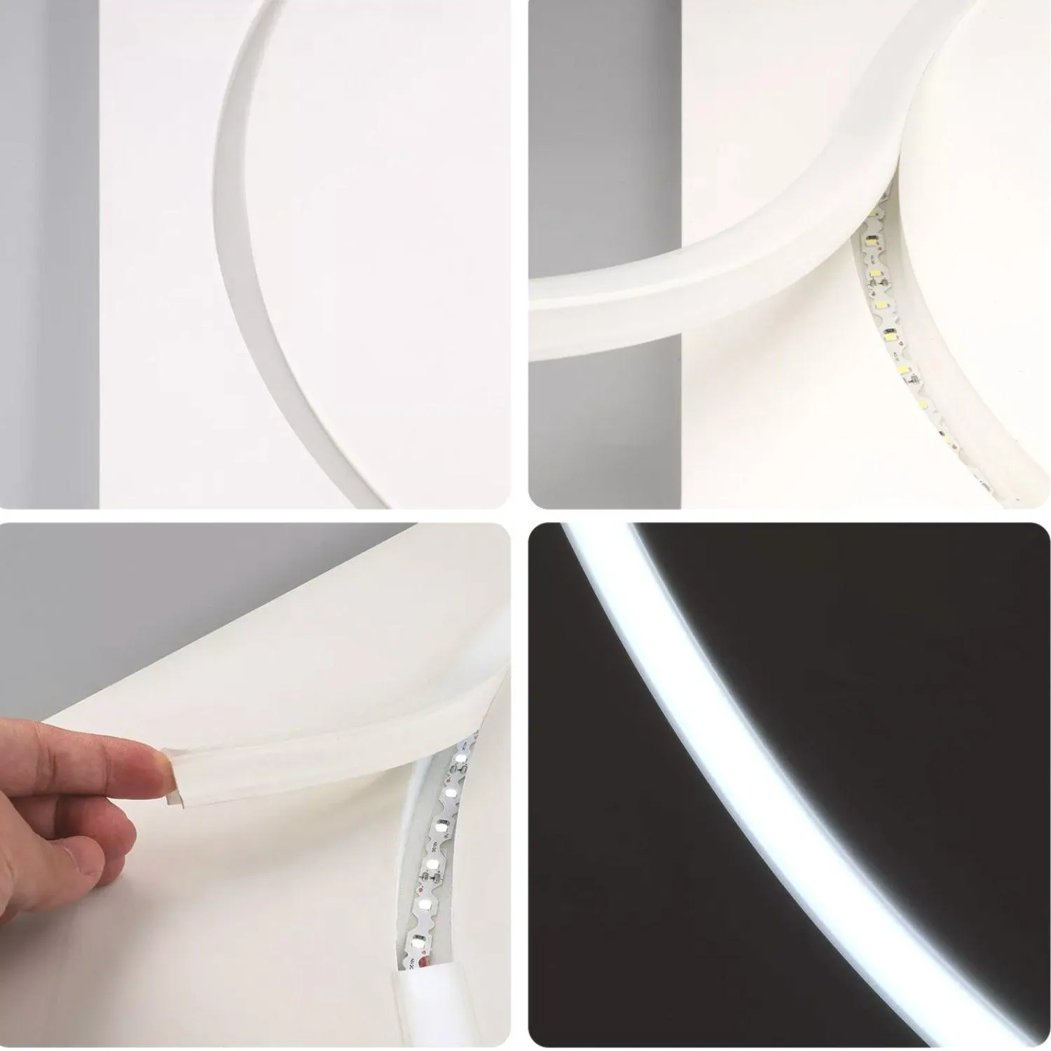 LED Strip Silicone Neon Flex Profile Cover Body Flexible Bendable 20x20mm