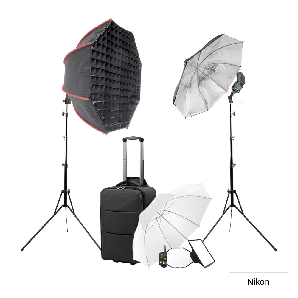 Li-ION580II Speedlite All-In-One Student Complete Twin Kit