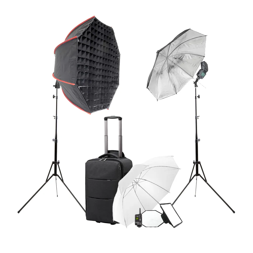 Li-ION580II Speedlite All-In-One Student Complete Twin Kit