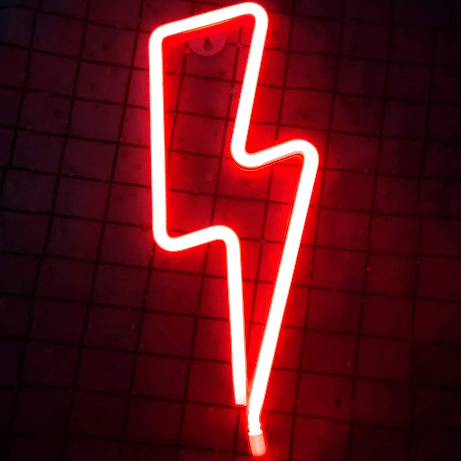 Red Neon Lightning Bolt