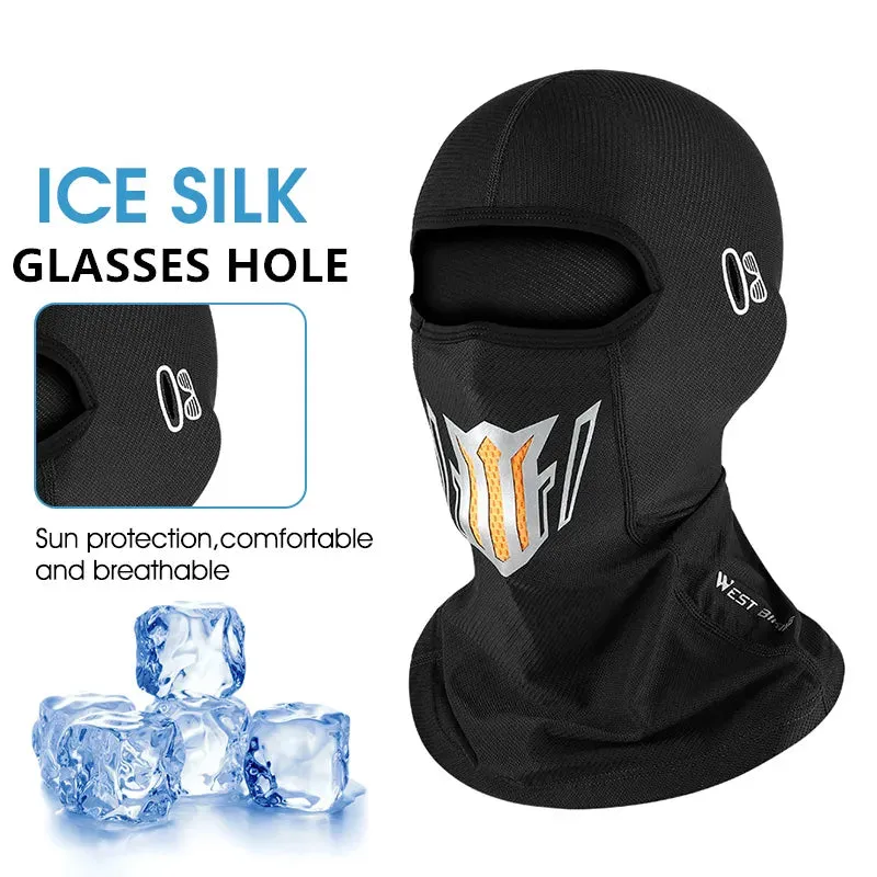 Summer Cycling Balaclava Ice Silk Sun UV Protection Bicycle Motorcycle Caps Face Cover Fishing Hiking Sports Hats