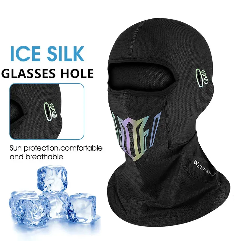 Summer Cycling Balaclava Ice Silk Sun UV Protection Bicycle Motorcycle Caps Face Cover Fishing Hiking Sports Hats