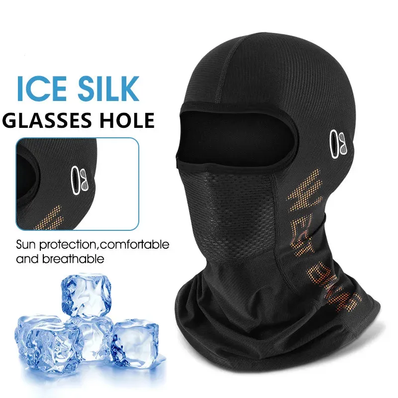 Summer Cycling Balaclava Ice Silk Sun UV Protection Bicycle Motorcycle Caps Face Cover Fishing Hiking Sports Hats