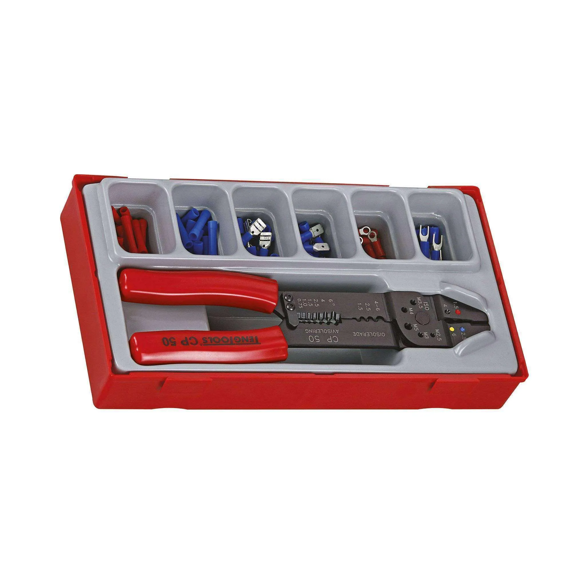 Teng Tools 121 Piece Multi Function Crimping Tool and Terminal/Connector Assortment Set - TTCP121