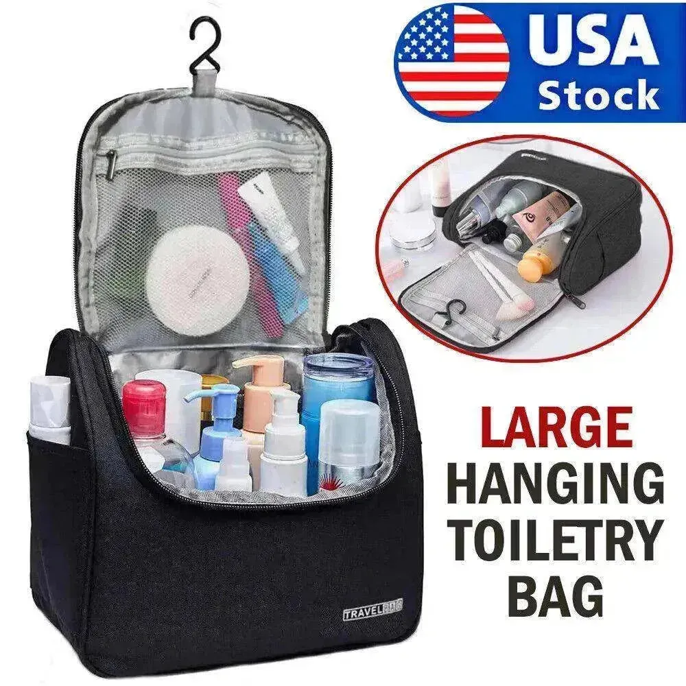 Toiletry Bag: Men Women Makeup Shave Organizer