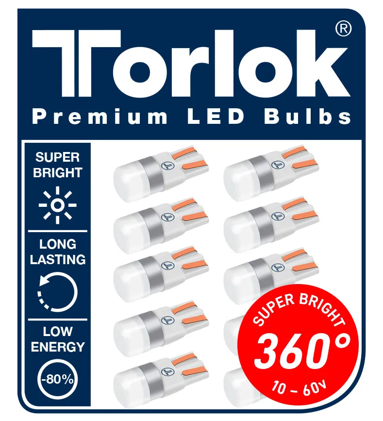 Torlok 360 Super Bright LED Parking T10 Bulbs 12 / 24v