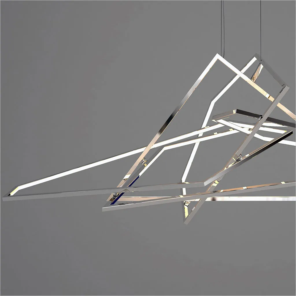 Trapezoid LED Pendant - Chrome