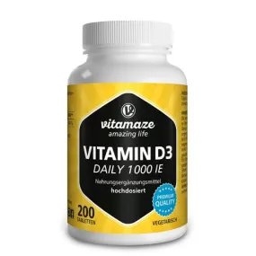 VITAMIN D3 1,000 IU daily vegetarian tablets